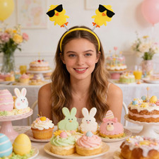 Easter Headband Cute Chicks Hair Bands Yellow Chicken Headpiece Hair Accessor...