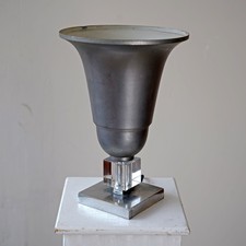 Vintage French Aluminium Shade Uplight Table Lamp