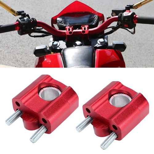 ˘1 Pair Of 22mm 28mm Bar Clamps Handlebar Risers For Motorcycle Refit - Picture 2 of 7
