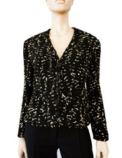 Vintage '90s VALENTINO NIGHT sz 8 Tinsel Embellished Black Boucle Evening Jacket