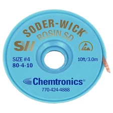 CHEMTRONICS 80-4-10 CHEMTRONICS No.4 Desoldering Wick PK 6