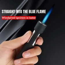Cool press lighter, outdoor windproof, direct blue flame spray gun,mini portable
