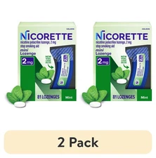 (2 pack) Nicorette Mini Nicotine Lozenges Stop Smoking Aid 2 Mg Mint - 81 Ct