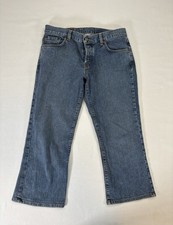 Lucky Brand Easy Rider Crop Jeans Women's Size 6/28 Blue Button Fly USA Made