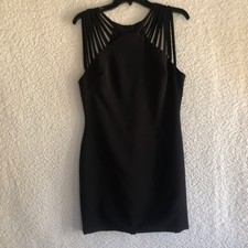 Dress The Population Womens Little S Black Dress Strappy Cold Shoulder