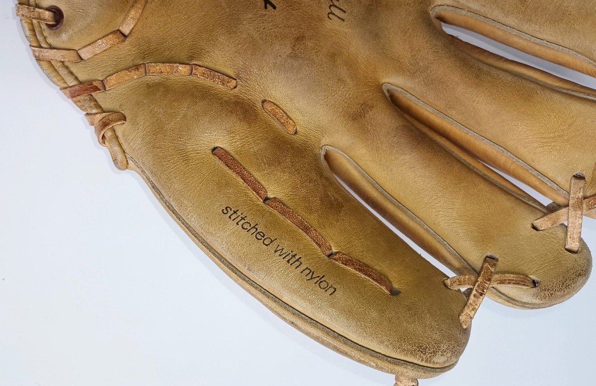 Vintage 80s Mizuno Red Cup BG 304 Softball Baseball Glove Curley