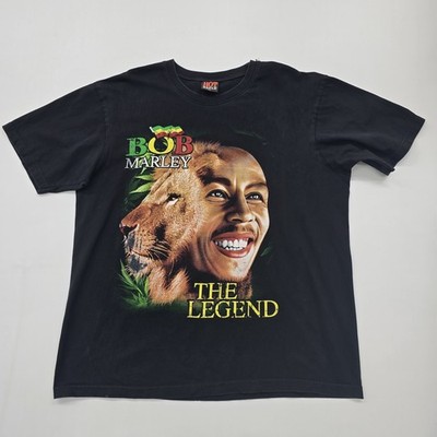Hot Head Herren T-Shirt schwarz Bob Marley Grafik Größe L Regular Fit