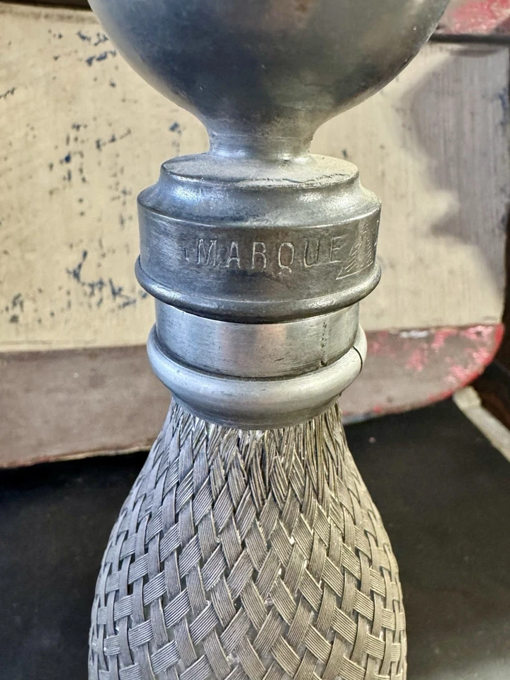 BOTELLA SELTZER DE SODA FRANCESA RARA ANTIGUA DE 1890 MARCA DEPOSEE PLATA Foto 2 de 4