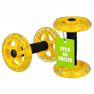 Dual Ab Roller Wheel Set for Core Workout, Portable Abdominal Exercise Equipm...