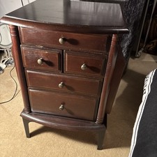 Vintage Bedside /Lounge Cabinet with Two  Magazine Book Holders Multiple Drawers