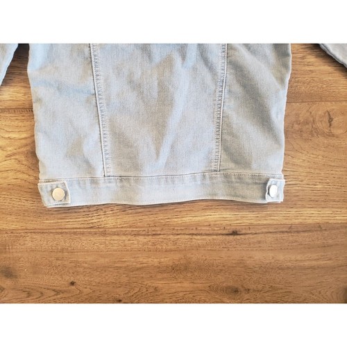 Girl's Jean Jacket Light Wash Blue Denim Youth Size 12-14 Kids Collar Button - Picture 8 of 10