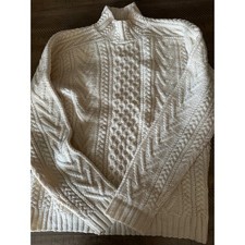 Vintage Lauren Ralph Lauren Hand Knit Wool Cable Knit Turtleneck Sweater - L