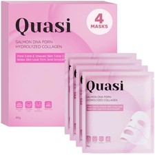 Quasi PDRN Pink Collagen Gel Face Mask Salmon DNA, Hydrolyzed Collagen 4pcs