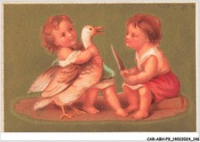 CAR-ABHP9-1676-CHROMOS - Dos Niñas Con Un Cuchillo Y Un Pato