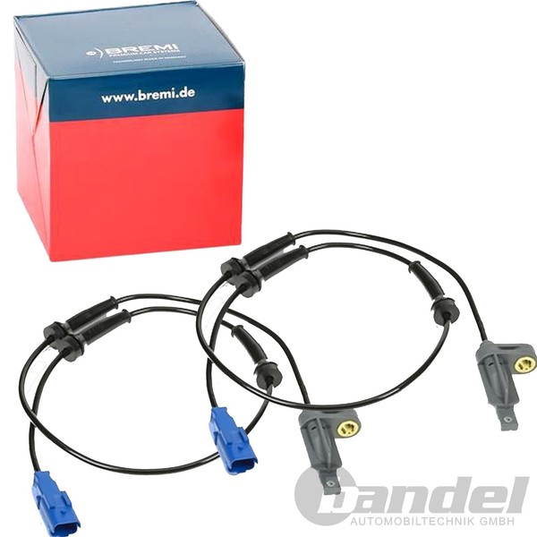 2X Bremi ABS-SENSOR Raddrehzahl Hinten Passend FÜR Peugeot 206 Links+Rechts |-image