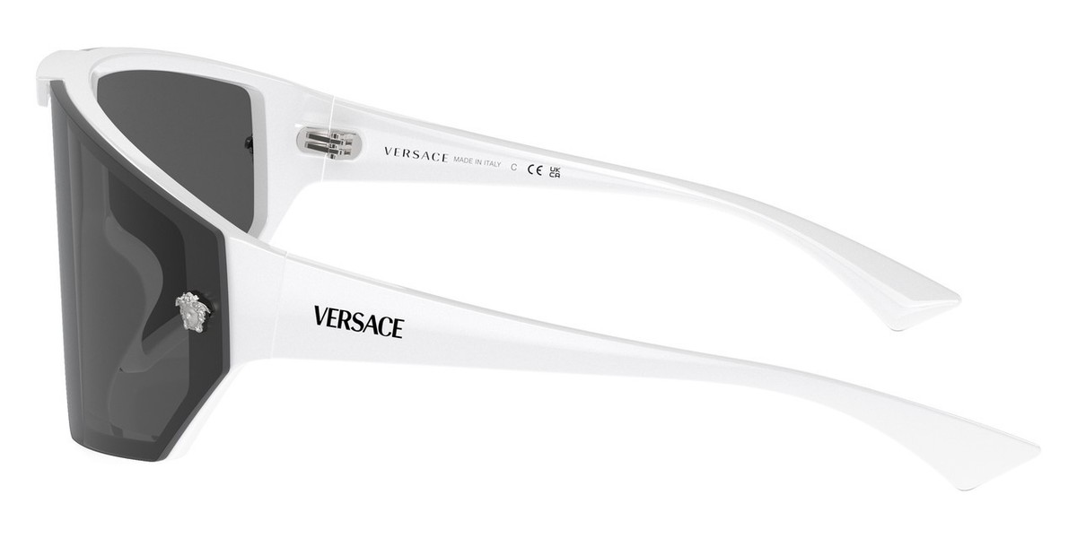 VERSACE VE4461 314 87 White Grey Silver Mirror 70 mm Unisex  display picture 2