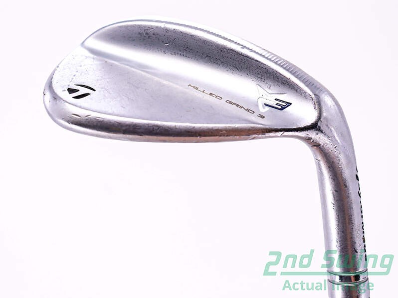 TaylorMade Milled Grind 3 Raw Chrome 58° Lob Wedge Steel Flex Right 34in