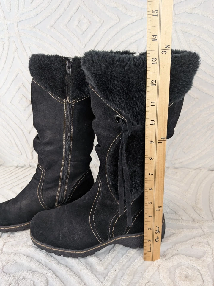 BOTAS BARETRAPS MUJER Belen ZAPATOS TALLA 8 M Cuero Imitación Piel Negro Foto 2 de 4