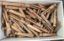 104 Regular Vintage Clothespins. Perfect Condition!