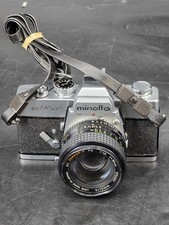 Minolta SRT 102 35mm SLR Camera w MC Rokkor-X PG 50mm f/1.4 Lens Untested