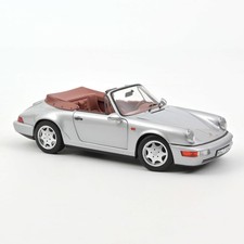 NOREV 187330 1/18 Porsche 911 Carrera 2 Cabriolet 1990 Silver Model Car