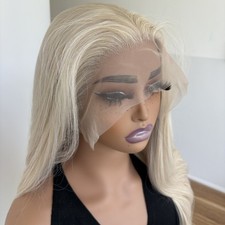 Long Straight Mixed Blonde Frontal Lace Wigs Synthetic Hair Free Part