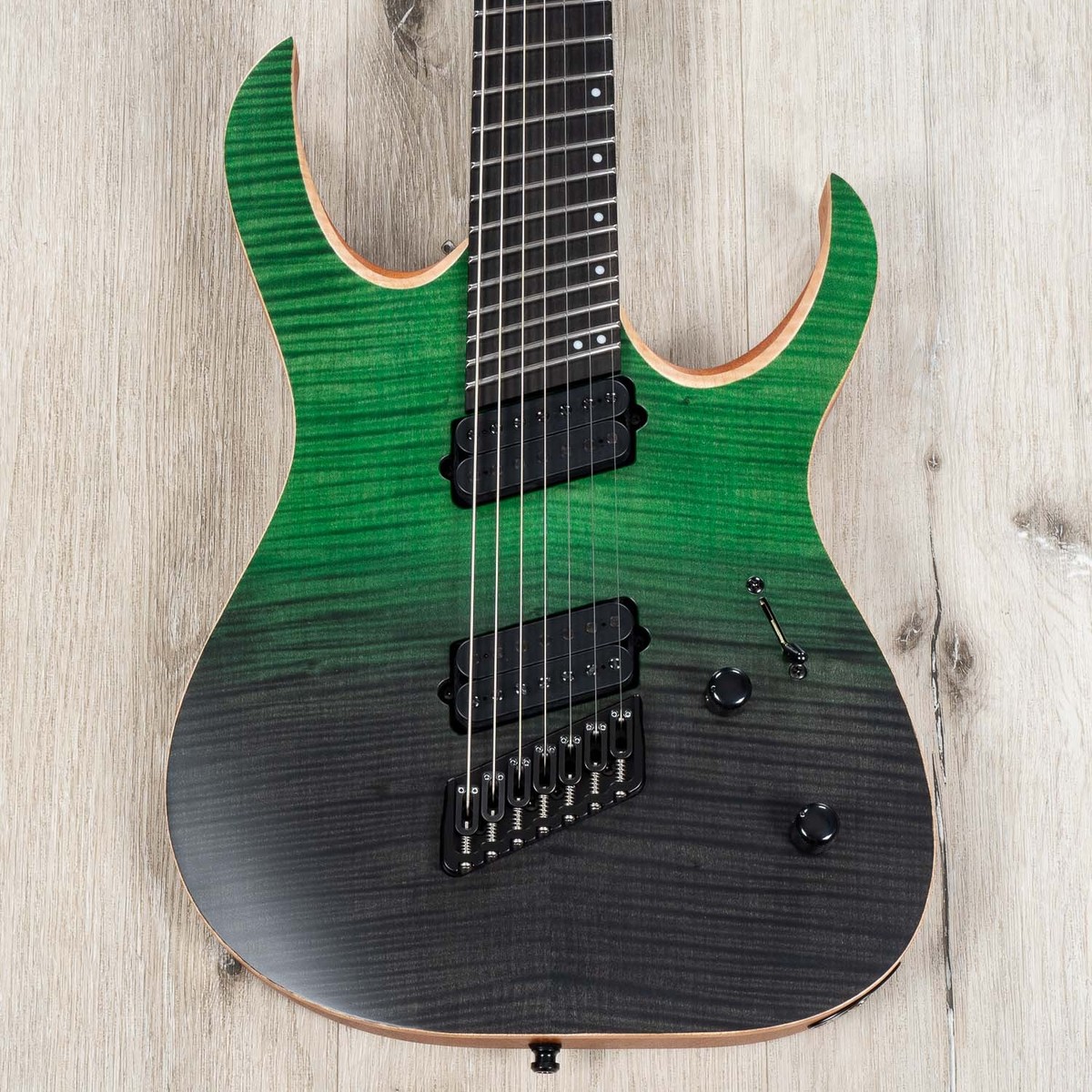 Mayones Duvell Elite VF 7 Multi-Scale 7-String Guitar, Green