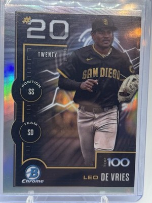 Leo de Vries 2025 Bowman Chrome Top Prospects #BPT-20 Padres / Athletics