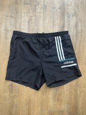 Vintage 90s Adidas Sportswear Shorts Black Medium Gym Holiday Football