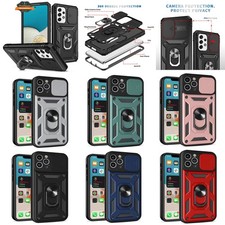 For Google Pixel 10A Shockproof Sliding Camera Ring Stand Case Cover