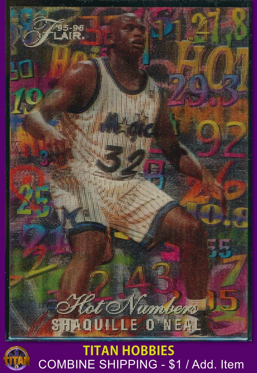 1995 Fleer Flair Hot Numbers 3D #11 Shaquille O'Neal HOT NUMBERS Lenticular 3D
