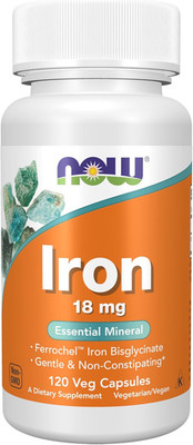 Supplements, Iron 18 Mg, Non-Constipating*, Essential Mineral, 120 Veg Capsules