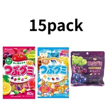 Kasugai Tsubu Gummy Assorted 15 Pack Fruits Soda Premium Grape Japan