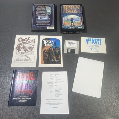 Origin Times Of Lore CIB Big Box W Map Poster Amiga Commodore 3.25  1988 Inserts