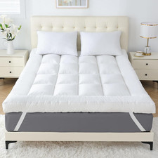 5 Inch Memory Foam Mattress Topper Queen for Back Pain Extra Soft Pillow Top...