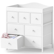 BOLUO Changing Table Dresser with Storage, Baby Dresser with Changing Table T...