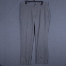 New Polo Ralph Lauren Dress Pants Mens 36x32 Gray Heather Stretch Straight Fit