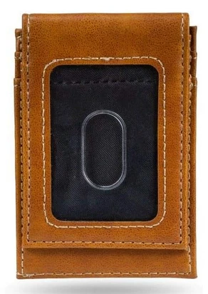 Arizona State Sun Devils NCAA Laser Engrave Brown Front Pocket Wallet/Money Clip - Image 2 of 4