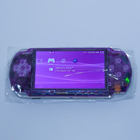Sony PSP 3000 64GB Set - Clear Purple (With Accessory Bundle) USA Seller