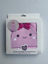Parent s Choice Pink Ghost Muslin Swaddle Beanie Set Pink Ghost