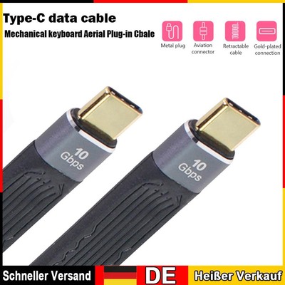 Type-C Male to Male 3.1 Gen2 Data Cable Reversible USB C 10Gb Transmission Cord