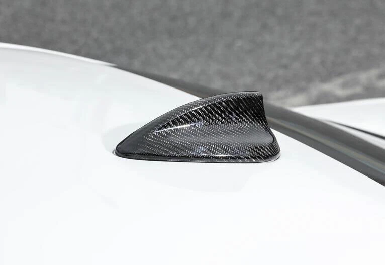 Para BMW X1 F48 2016-2021 Fibra de Carbono Seca Coche Techo Aleta de Tiburón Antena Borde Aéreo Foto 3 de 4