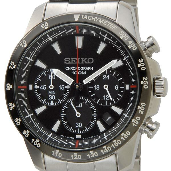 Seiko Men S Black Watch Ssb031p1 For Sale Online Ebay