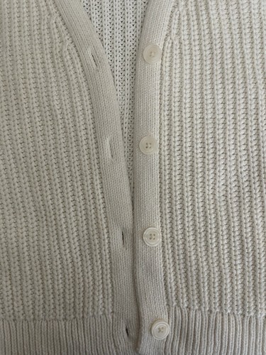 Cardigan grande per bambini GAP tessuto grosso bianco taglia 2 - Foto 8 di 14
