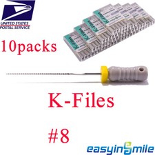 60Pcs Dental Endo K Files Endodontic Stainless Steel Root Canal File Tip 25mm 8