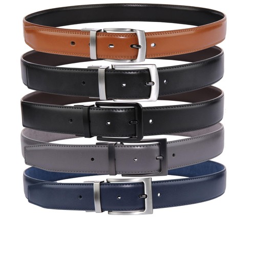Justin Reess England Cooper Mens Mono Reversible Belt In Grey Size 30 - 42