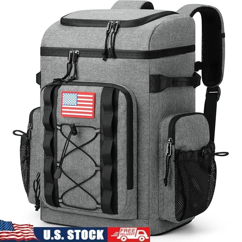 35 Can Insulated Backpack Cooler Soft Lightweight Leakproof Bag-image