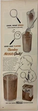 1953 Vintage Print Ad Chocolaty  Nestle’s Quik Famous Chocolate Flavor Steig
