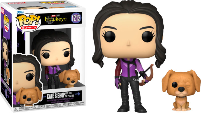Ojo De Halcón: Kate Bishop Con Lucky The Pizza Dog Funko Pop! Vinilo