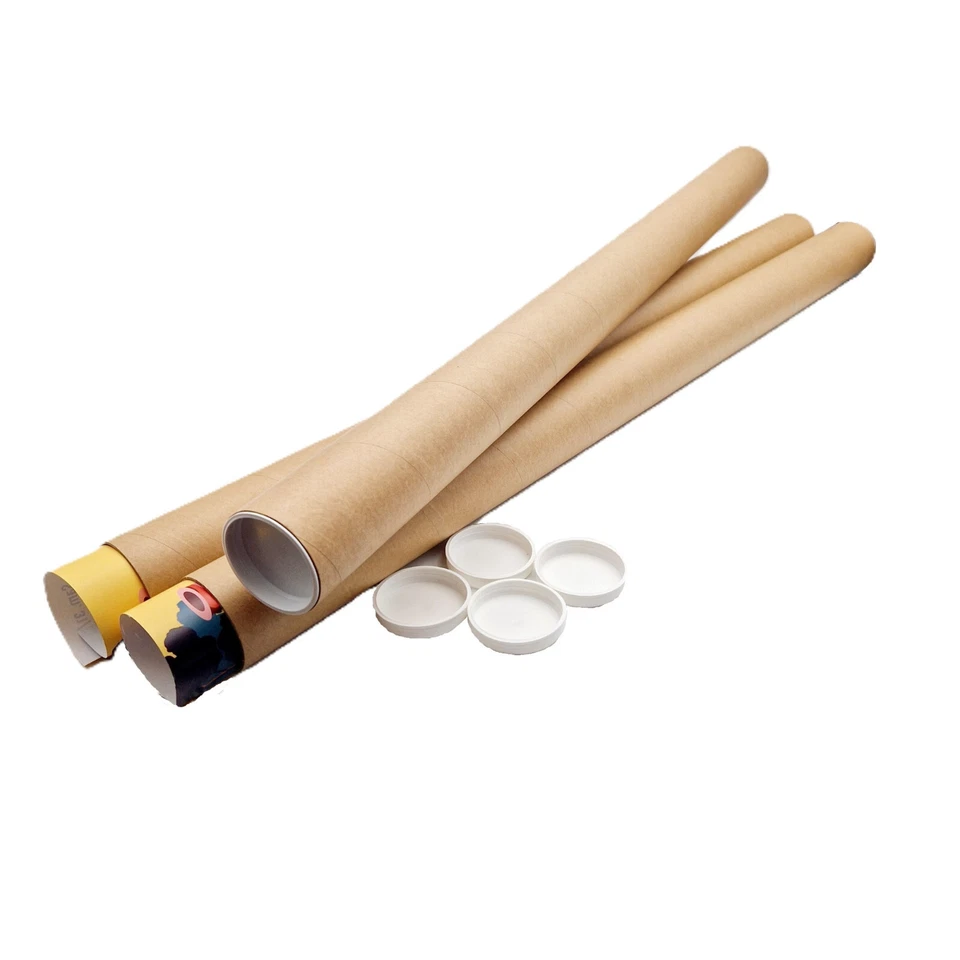 10 tubes carton brun pour affiche poster 6 cm x 85 cm - Photo 1/3